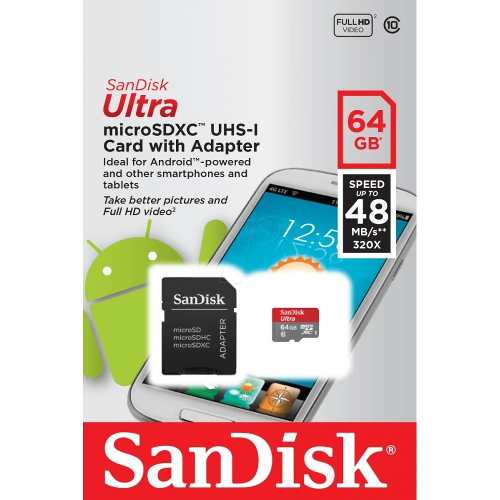 Memoria Sandisk Ultra Hd 64gb Micro Sd Solo Al Mayor Generi