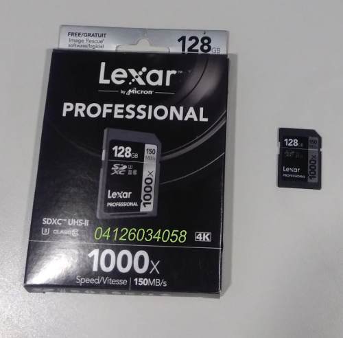 Memoria Sd 128gb Marca Lexar x 4k 150mbs Class10