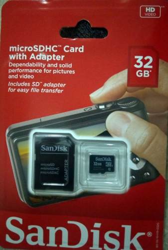 Memoria Sd 32 Gb San Disk Clase 10 Con Adaptador