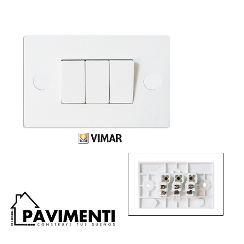 Interruptor Triple 1p 10a Block Vimar - 