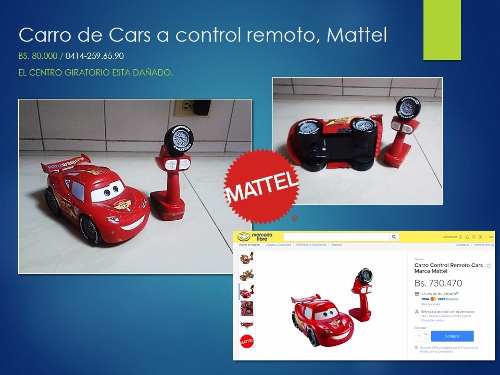 Carro De Cars A Control Remoto, Mattel / Precio 7 Trump