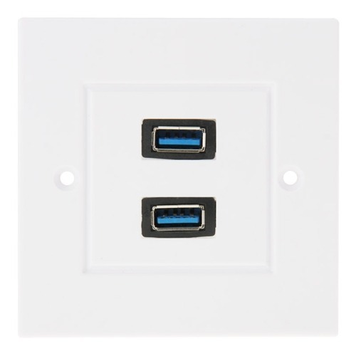 Dual Usb 3.0 Conectors Hembra Cargador Pared Hogar Placa