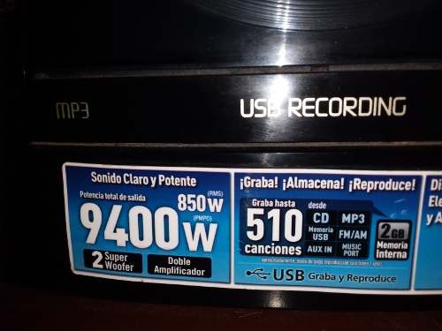 Equipo De Sonido Panasonic En Perfectas Condiciones