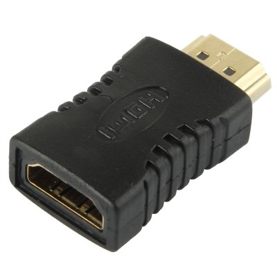 Gold Plated Hdmi 19 Pin Male To Female Adapter Black