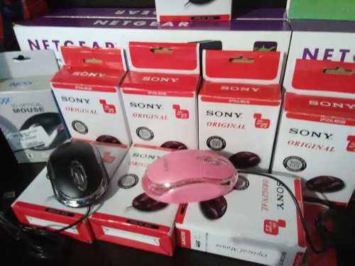 Mouse Usb Sony Rosados Y Negros