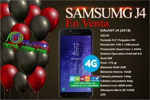 Telefono Samsung J4 + 32gb Sd De Almacenamiento