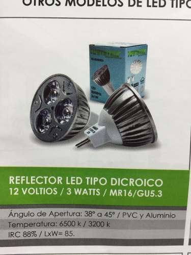 Dicroico Led 3w k Mr16 Gu10