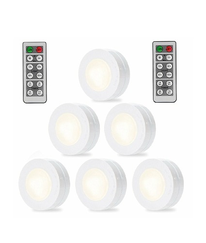 Luces Led Puck Inalámbricas Con Control Remoto