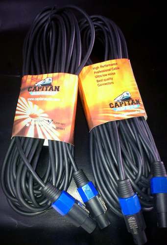 Cables Para Cornetas Capitan Audio De 7.5 Metros Con Speakon