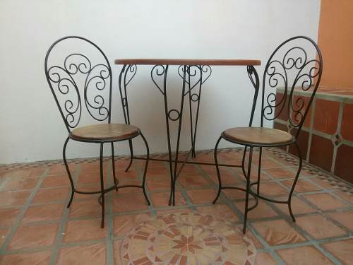 Comedor De Hierro Forjado 4 Puestos