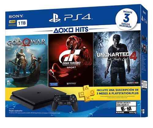 Consola Sony Playstation 4 1tb Ps4 Slim Con 3 Juegos