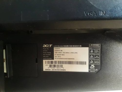 Monitor Acer 18.5 Pulgadas Lcd