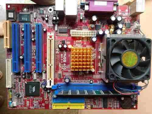 Placa Madre Pentium Iii / Iv Con Procesador Ram Y Fan Cooler