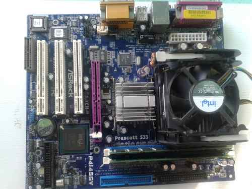 Tarjeta Madre Asrock C/procesador Y Fan Cooler S/478 Intel