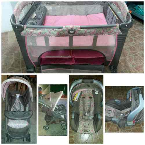 Coche, Corral Y Porta Bebe Para Niña Graco