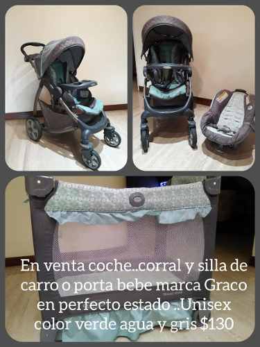 Corral- Cuna..coche Y Porta Bebe O Silla De Carro Graco