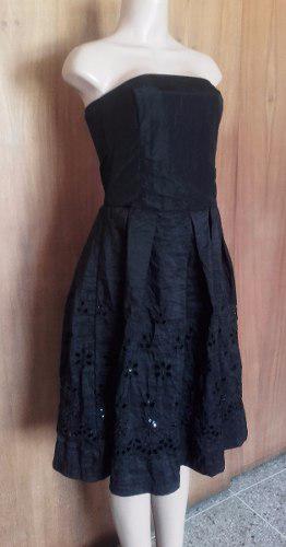 Vestido Negro De Cóctel Zara