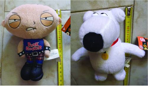 Combo Peluches Family Guy - Stewie Punk Rocker + Brian