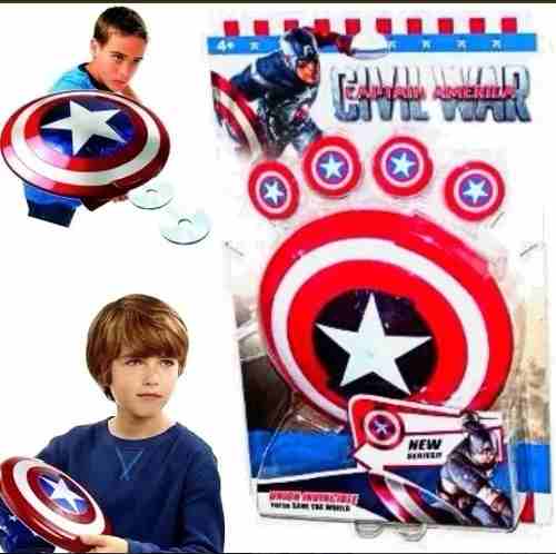 Escudo Lanza Tazos Capitan America Avengers