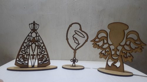 Recuerditos,comunion,bautizo En Mdf 3mm Santos Cortado En La