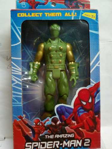 Spiderman Hombre Araña Verde Noir Con Luz 9 Movimientos New