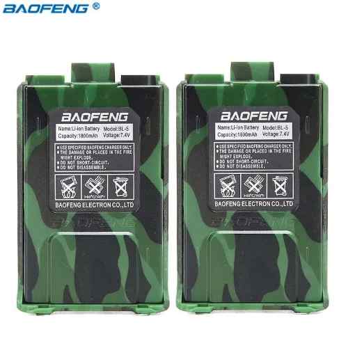 Bateria Baofeng Uv5r Bl-mha Original Verde Camuflajead