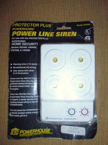 Power Line Siren X-10 Alarma De Seguridad