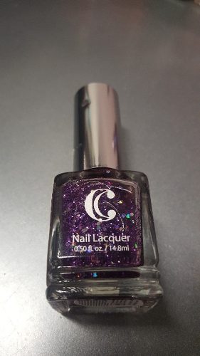 Brillo Para Uñas Con Escarcha Morado