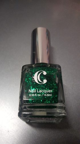 Brillo Para Uñas Con Escarcha Verde