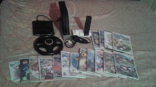 Wii +chip+ Lector Externo+ Juegos+ Cargador