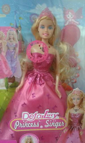 Barbie Princesa Que Canta Singer Con Collar De Luz Y Sonido