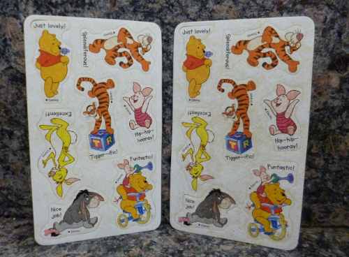 Calcomanias / Stickers Winnie The Pooh En Ingles... Set 2