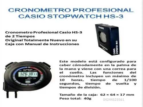 Cronómetro Casio Hs-3 Y Pitos Fox 40(2)