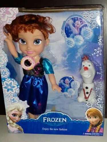 Juguete Muñeca Frozen Ana Con Olaf Grande (nuevo)