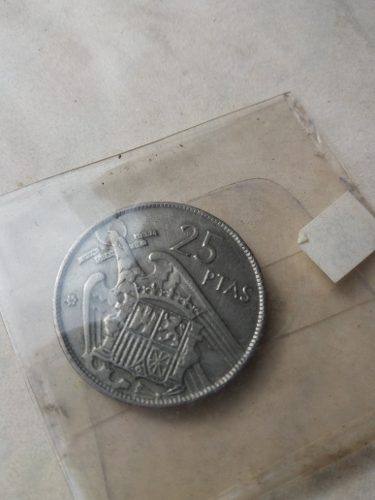 Moneda 25 Pesetas  Francisco Franco Perfecto Estado.