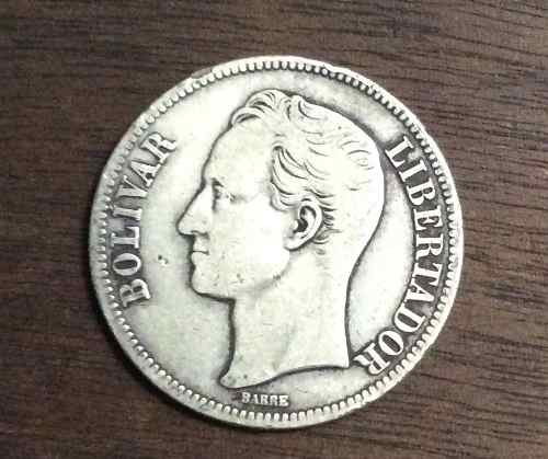 Moneda De 5 Bolívares Plata De 