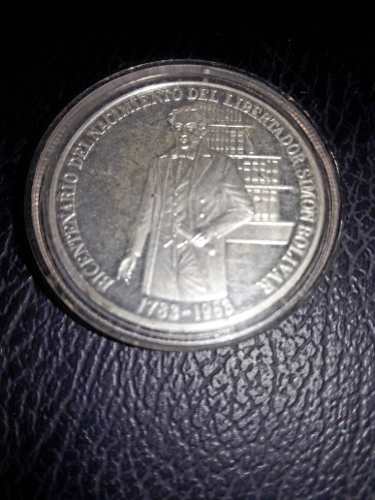 Moneda De Plata Bicentenario Del Nac Del Libertador Bolivar