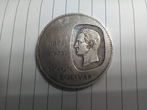 Moneda Doblon De Plata, 10 Bolivares, 