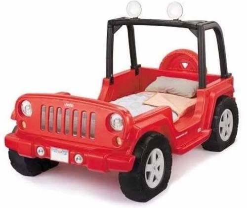 Cama Forma De Jeep Para Niños Con Colchon Incluido