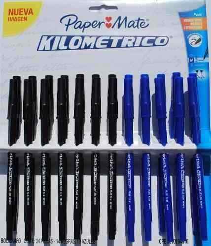 Lapiceros Kilométrico Azul Y Negro Blister 24 Boligrafos