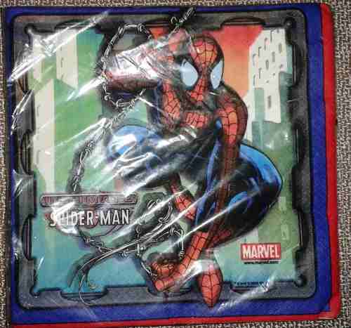Servilleta Spiderman Para Fiesta Infantil 16pcs 3dol
