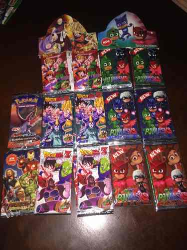 Sobres/pack D Cartas D Dragon Ball Pokemon Pj Mask Avengers
