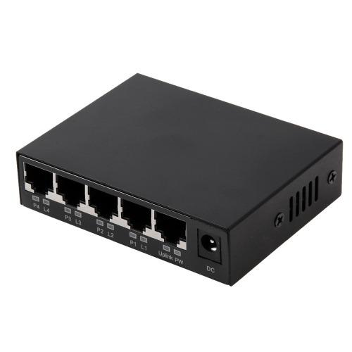 5 Puerto 10 100mbps Poe Interruptor Red Ethernet Trave Ieee