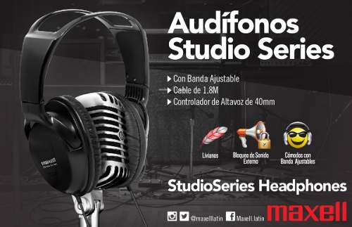 Audifonos Maxell Profesionales Djs Studio Series