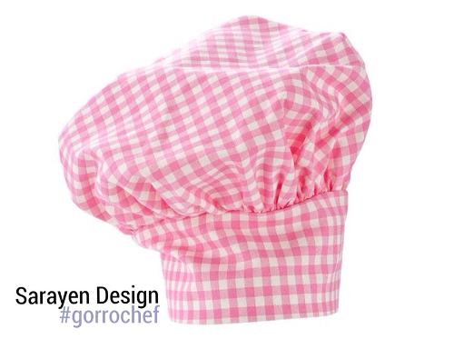 Gorro Tipo Hongo Chef En Vichy