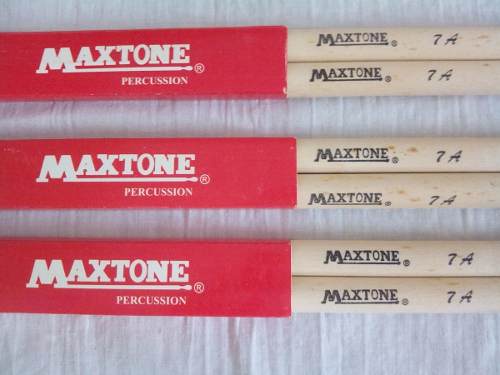 Baquetas Para Bateria Marca Maxtone 7a Pta Nylon