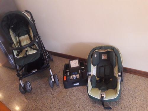 Coche Y Porta Bebe Con Base Pegperego