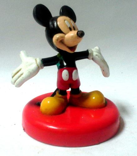 Coleccionable Juguete Figura Mickey Mouse Sobre Sello Caucho