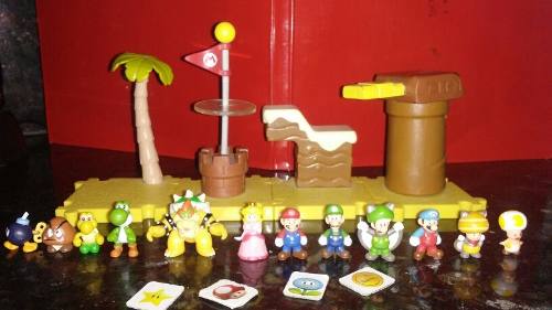 Mundo De Mario Bros Miniatura Figuras Menos De 2cm Intactos