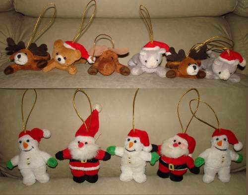 Peluches Navideños Para Arbolito De Navidad Importados